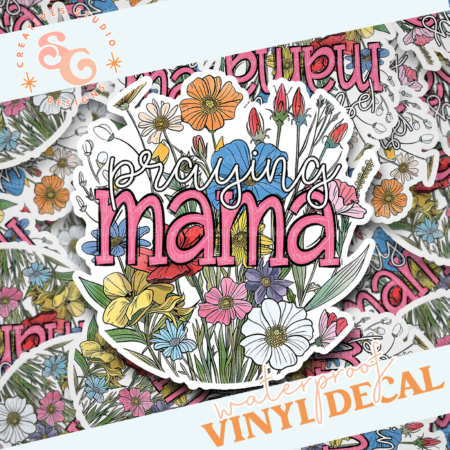 Praying Mama Vinyl Decal