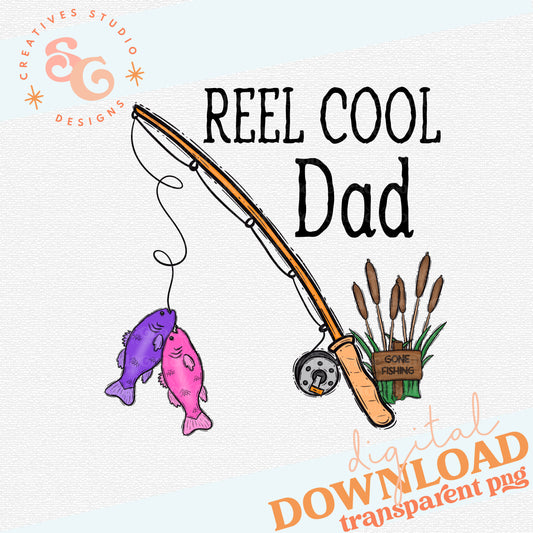 REEL COOL DAD 1 PINK 1 PURPLE