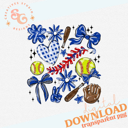 ROYAL PLAY BALL COLLAGE SOFTBALL