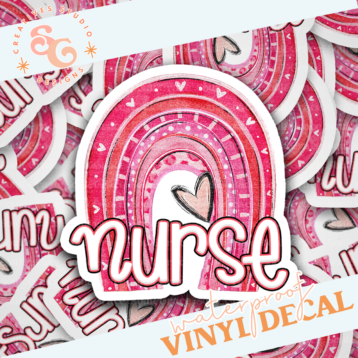 Rainbow Nurse Vinyl Decal