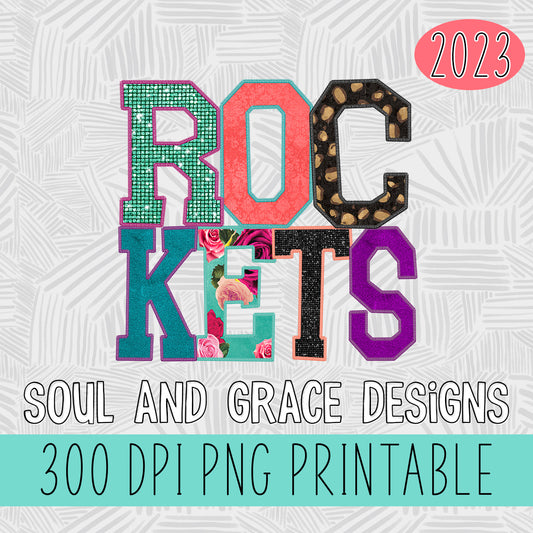 Rockets Faux Applique