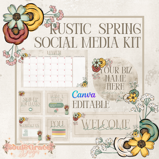 Rustic Spring Social Media Kit