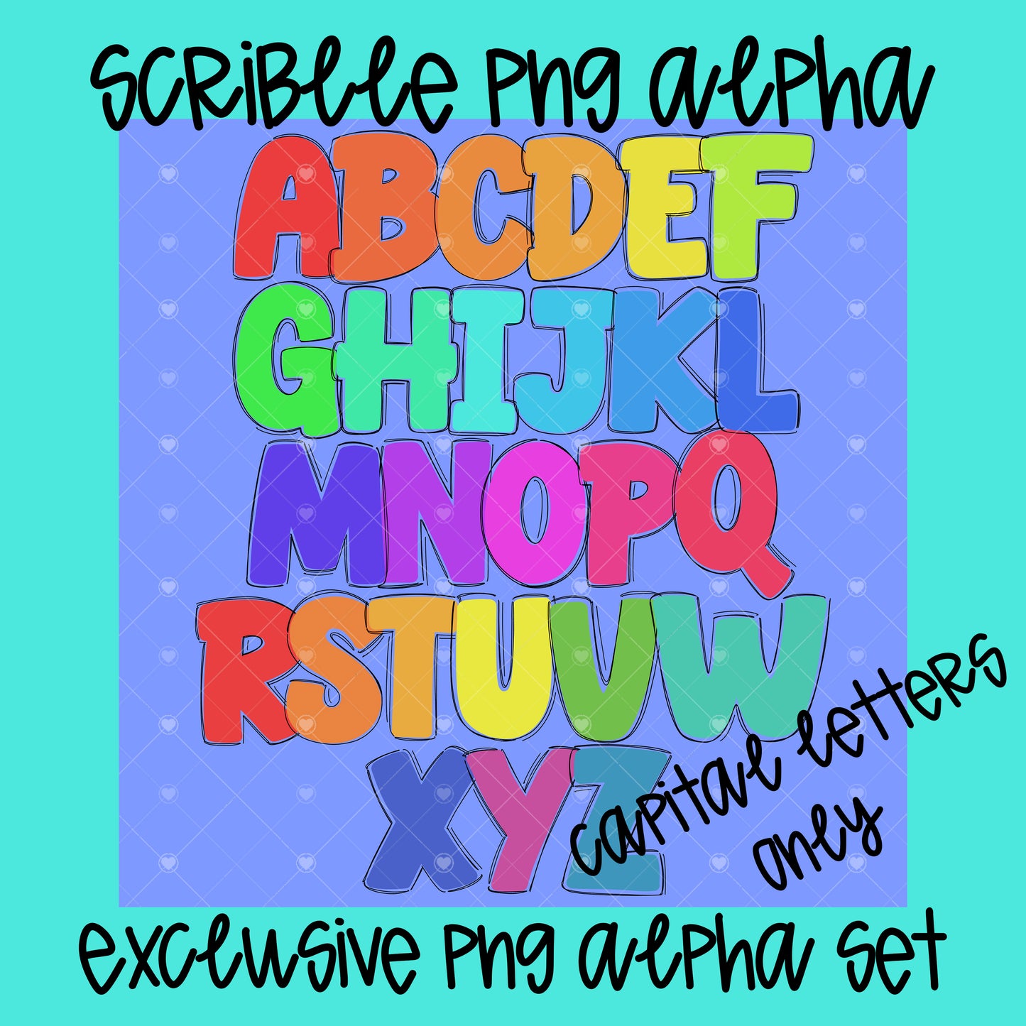 Exclusive Fillable Alphabet Set – SCRIBBLE ALPHABET