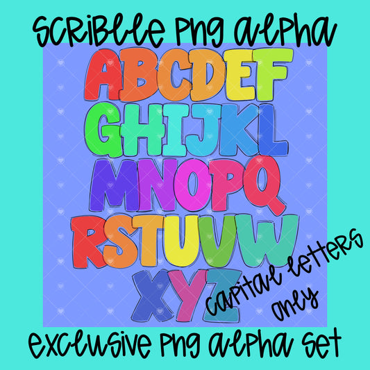 Exclusive Fillable Alphabet Set – SCRIBBLE ALPHABET