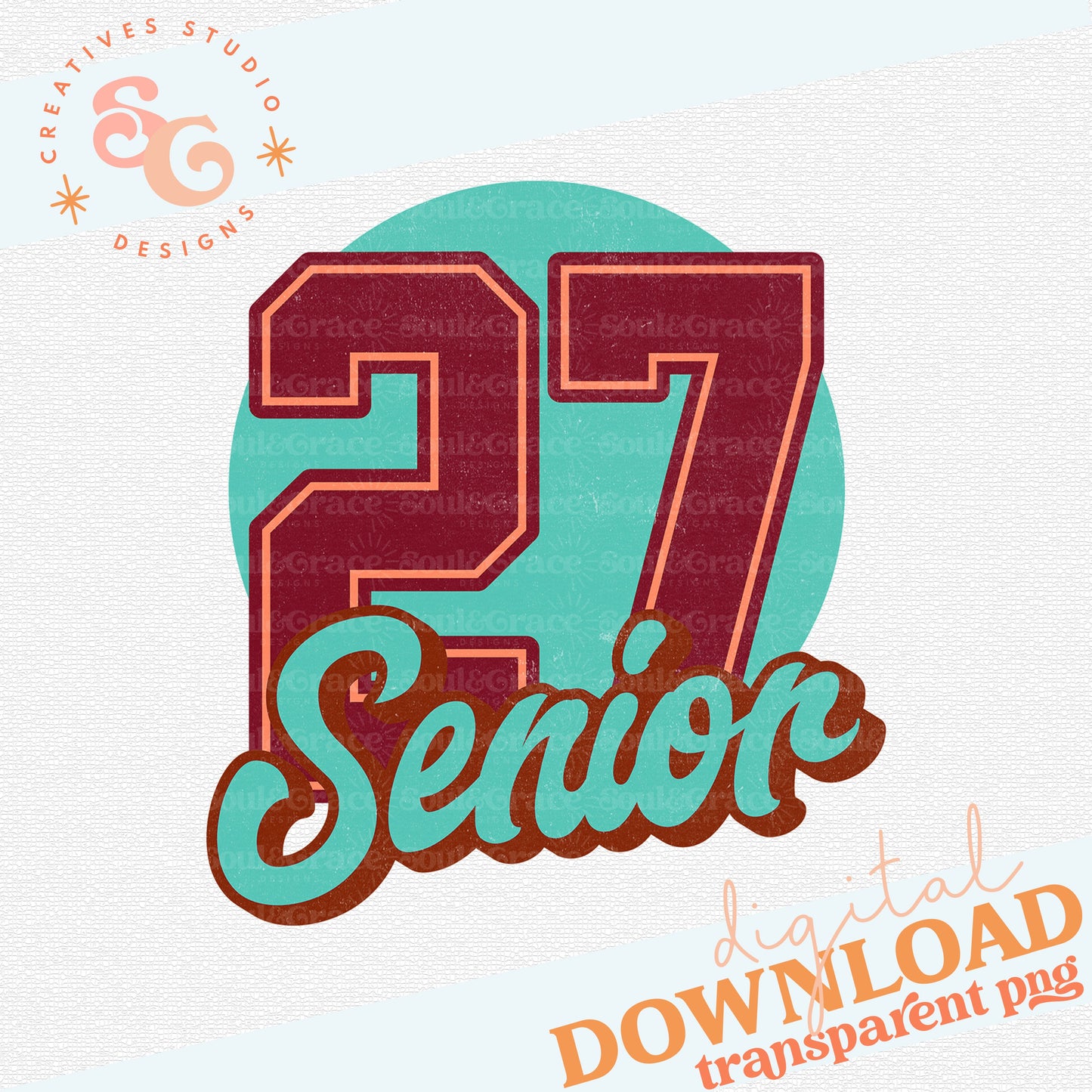 SENIOR DISTRESSED AQUA 27