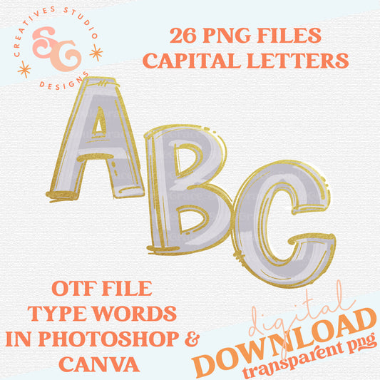 SMOKE SCREEN ALPHABET - PNG & OTF INCLUDED