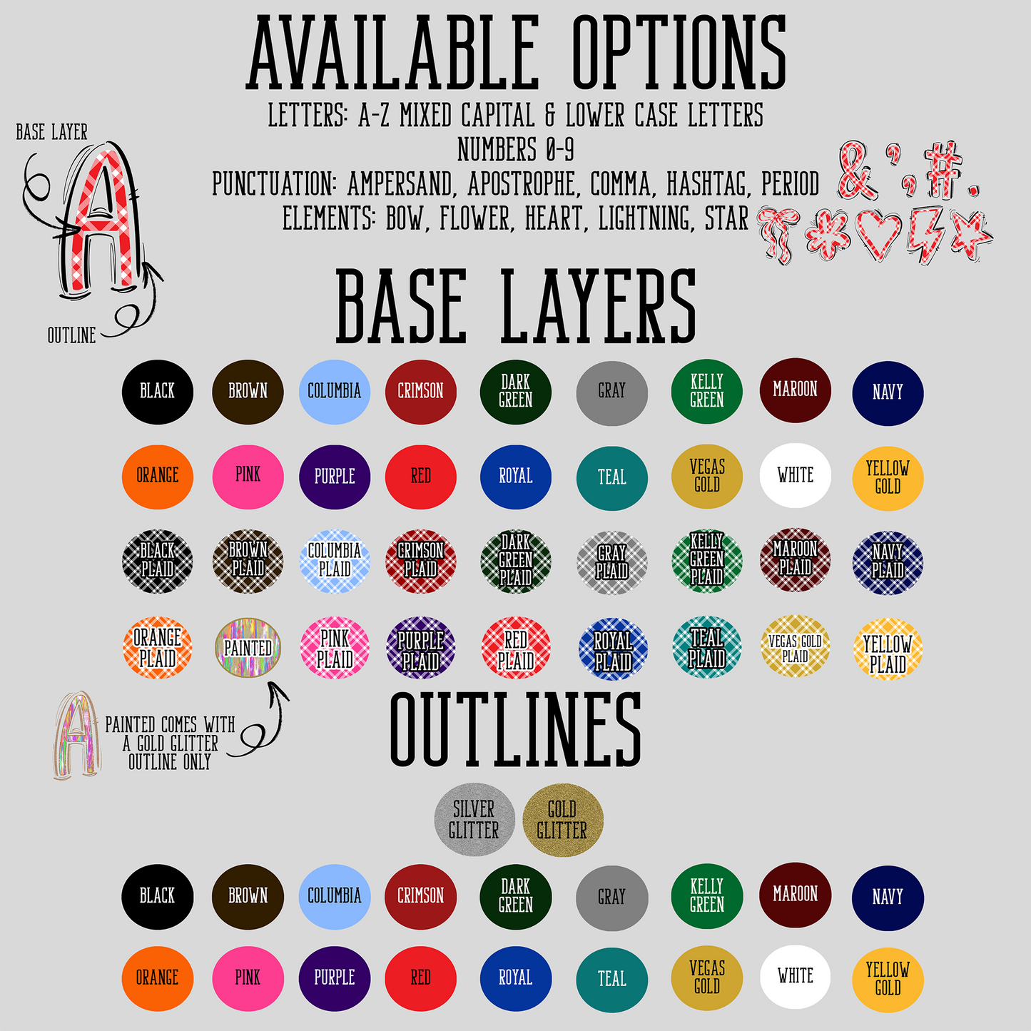 SPACED OUT CUSTOM - INITIALS ONLY