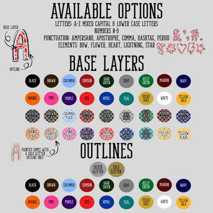 SPACED OUT CUSTOM - INITIALS ONLY