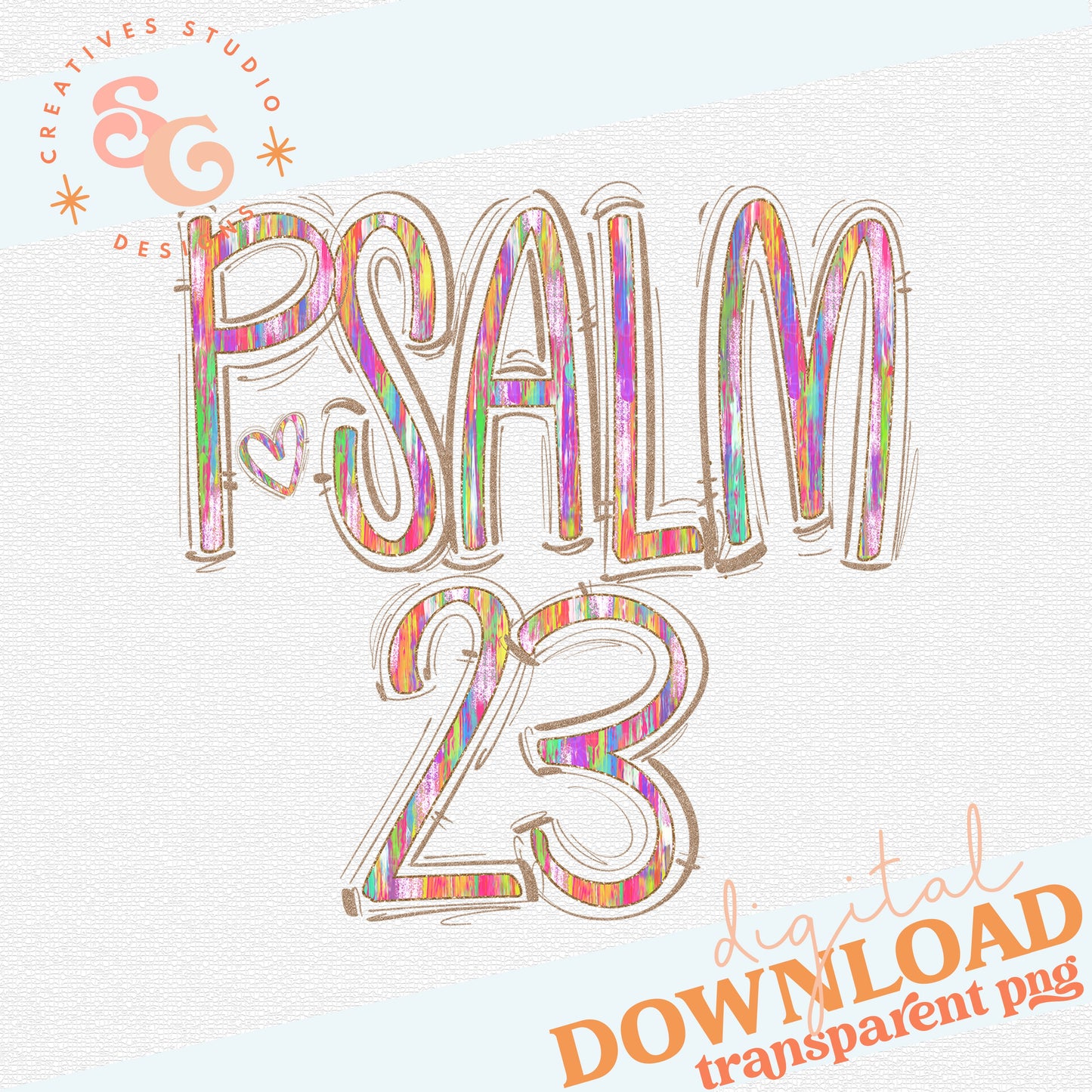 SPACED OUT PAINTED PSALM 23