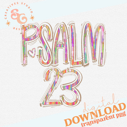 SPACED OUT PAINTED PSALM 23