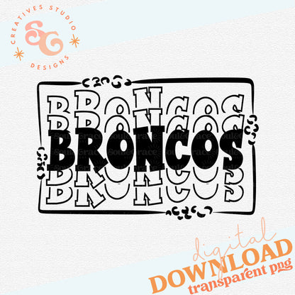 STACKED MASCOTS Broncos