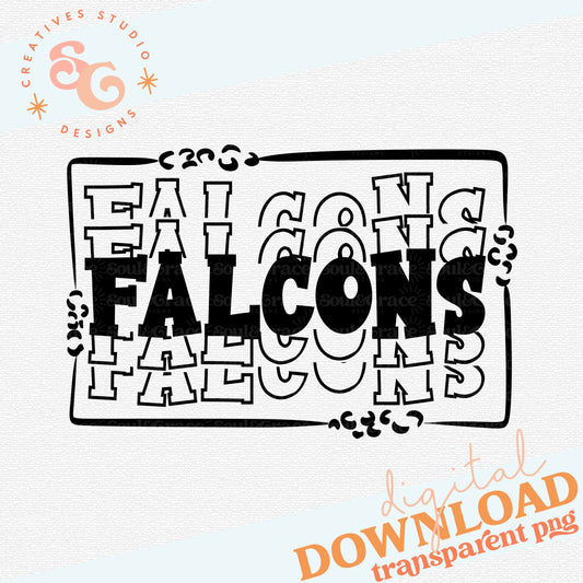 STACKED MASCOTS Falcons