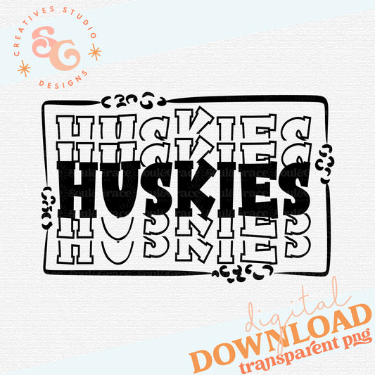 STACKED MASCOTS Huskies