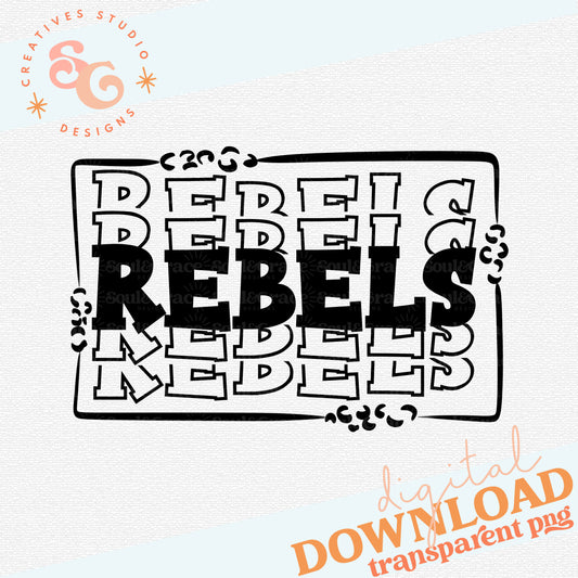 STACKED MASCOTS Rebels
