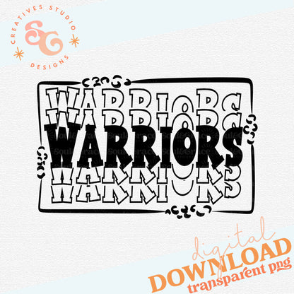STACKED MASCOTS Warriors