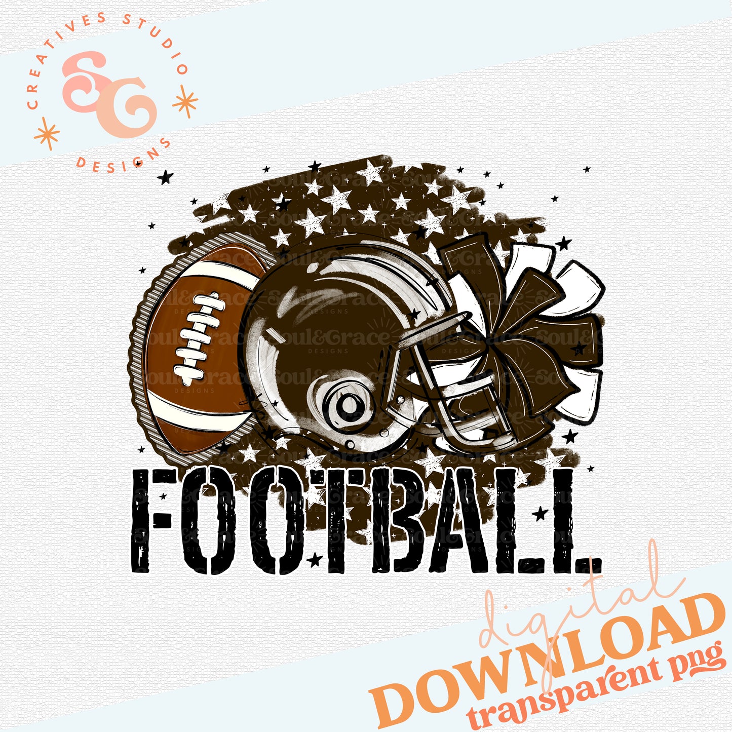 STARS FOOTBALL BROWN