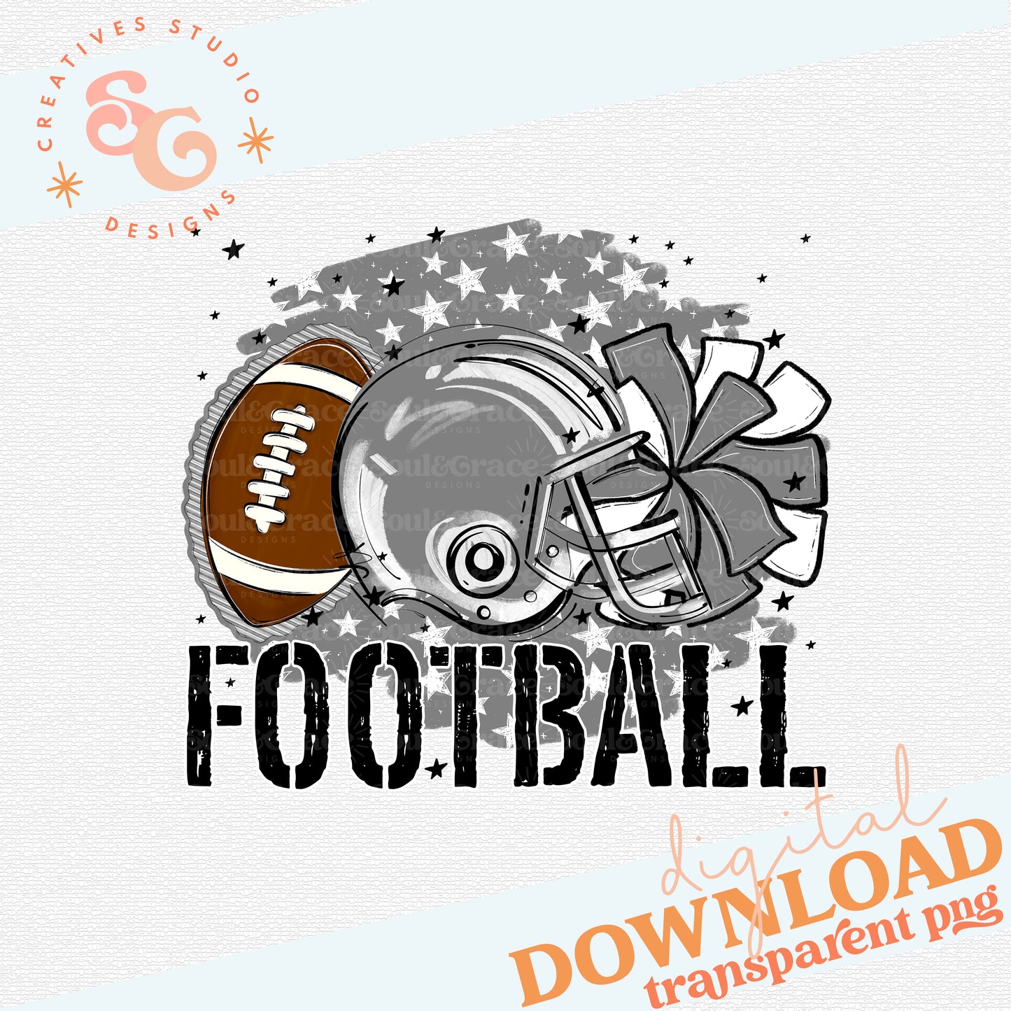 STARS FOOTBALL GRAY