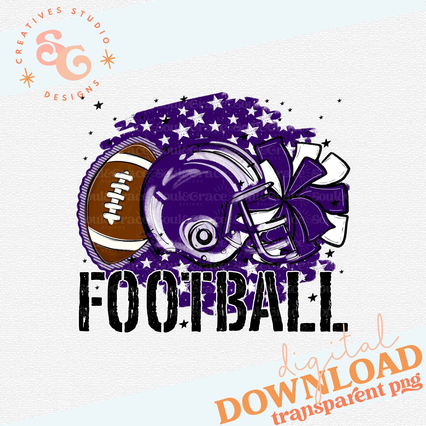 STARS FOOTBALL PURPLE