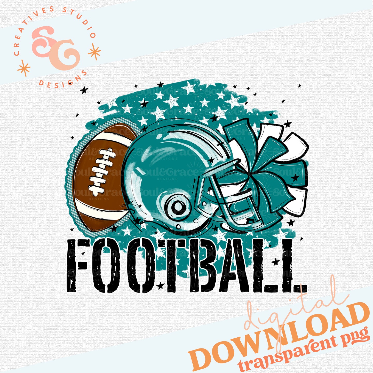 STARS FOOTBALL TEAL