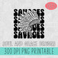 Savages Stacked Mascot