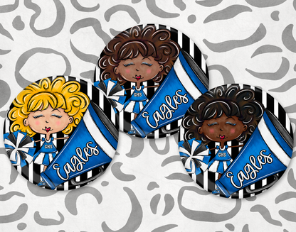 Go Team: Cheer Tags BLUE