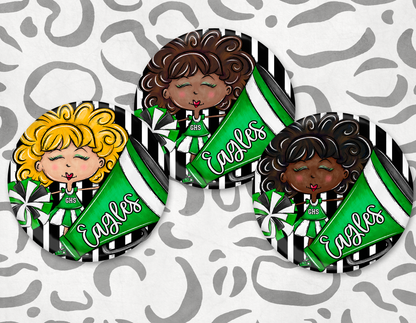 Go Team: Cheer Tags GREEN