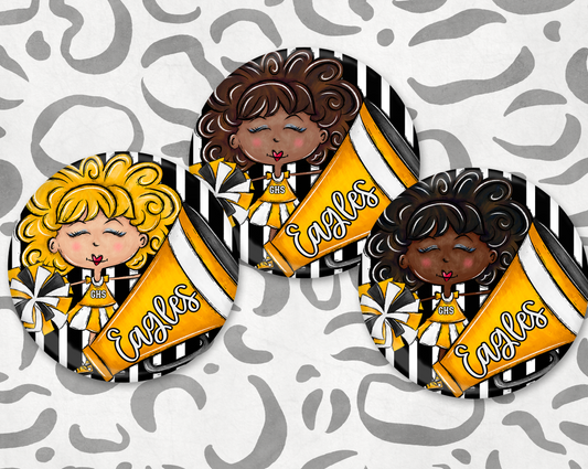 Go Team: Cheer Tags YELLOW