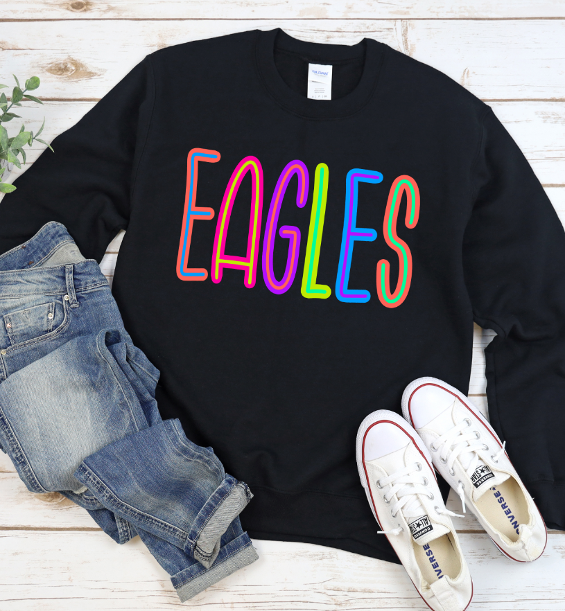 Back to School Bright Colors Eagles