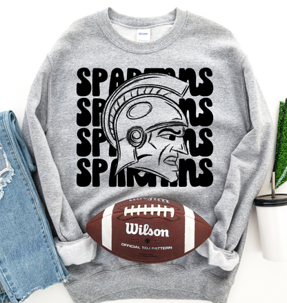 Spartans Stacked Mascot