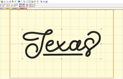 Handwritten Texas Machine Embroidery Design [DST]