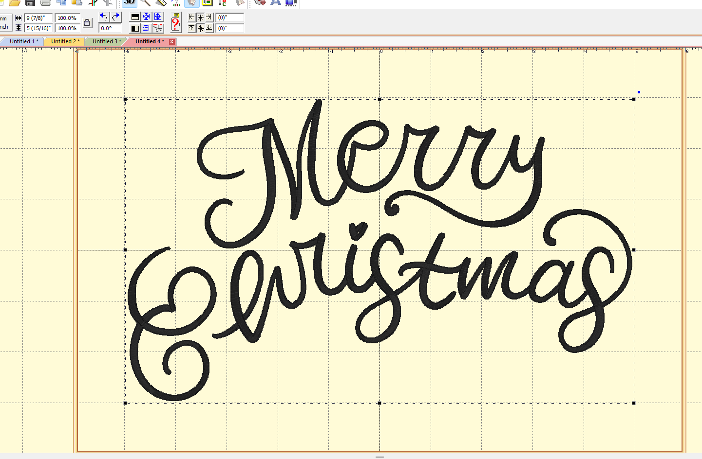 Handwritten Merry Christmas Machine Embroidery Design [DST]