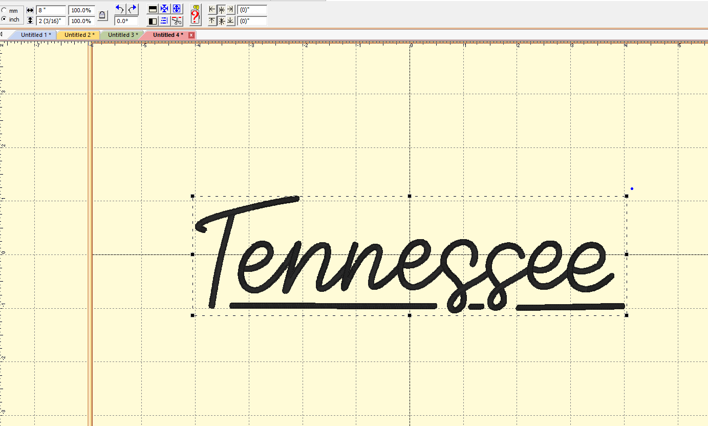 Handwritten Tennessee Machine Embroidery Design [DST]