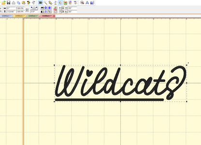 Handwritten Wildcats Machine Embroidery Design [DST]