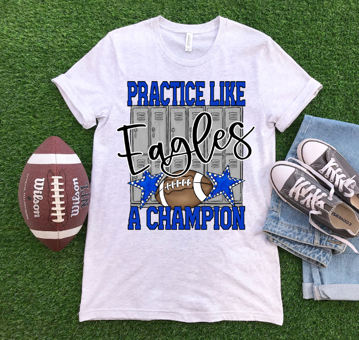 PRACTICE LIKE A CHAMPION FOOTBALL - BLANK ADD YOUR TEAM