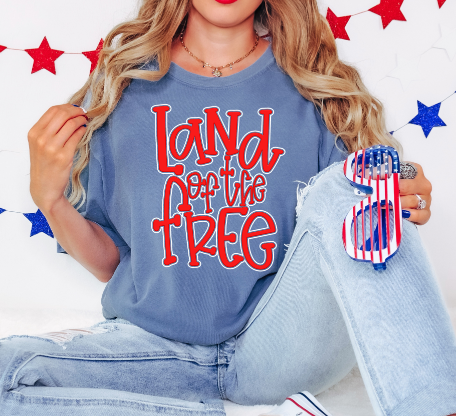 Land of the Free Hand Lettered