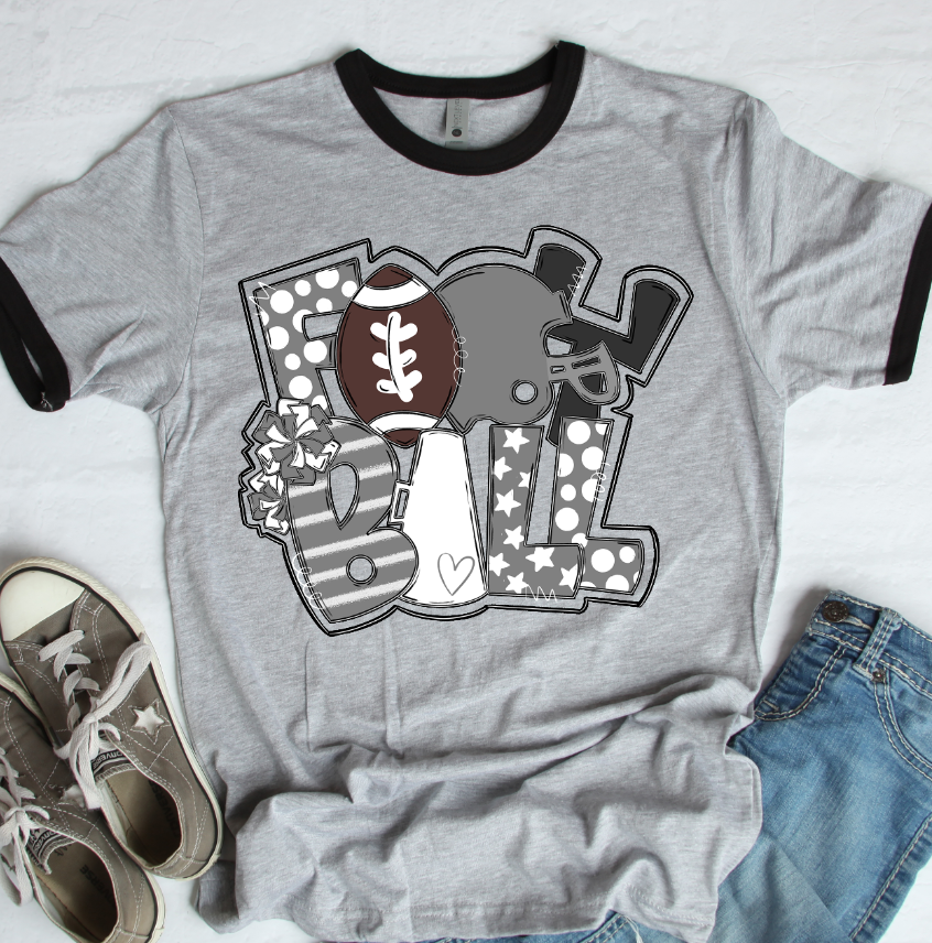 Football Word Art Gray