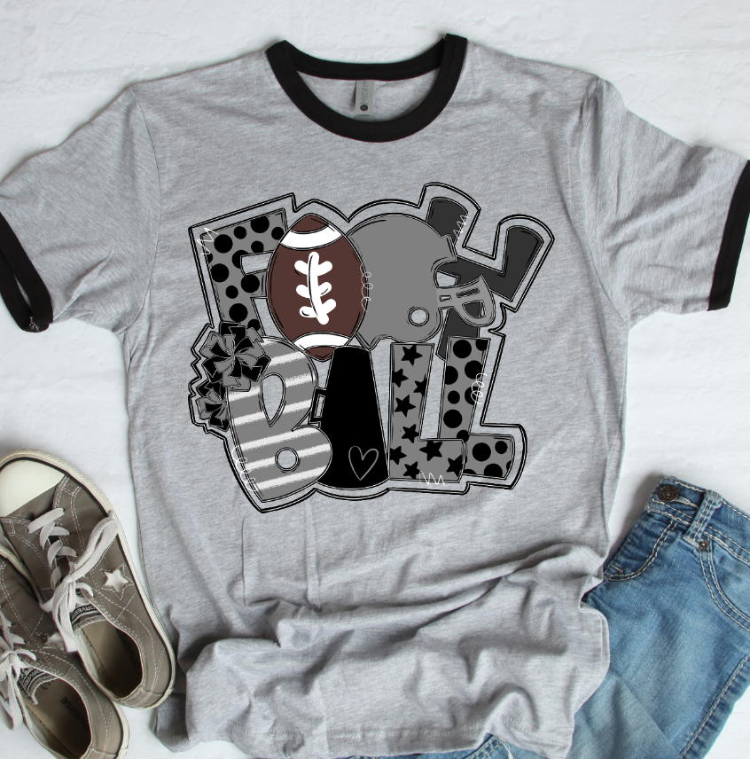 Football Word Art Gray