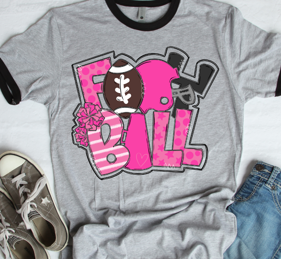 Football Word Art PINK