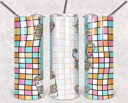 RETRO NURSE TUMBLER WRAP