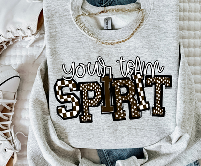 SPIRIT WORD ART - SO SPORTY - CHOOSE COLOR
