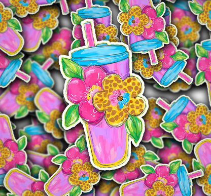 SUMMER TUMBLER DOODLE