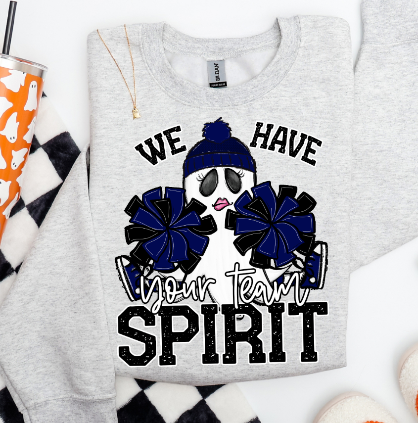 WE HAVE SPIRIT GHOST CHEERLEADER NAVY