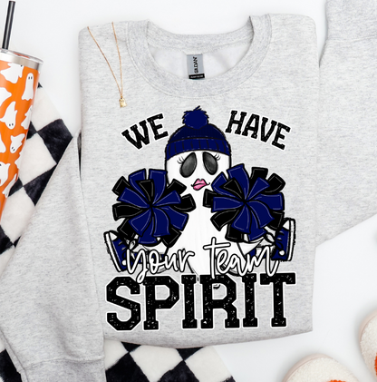 WE HAVE SPIRIT GHOST CHEERLEADER NAVY