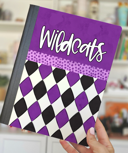 COMPOSITION NOTEBOOK COVERS PURPLE ARGYLE