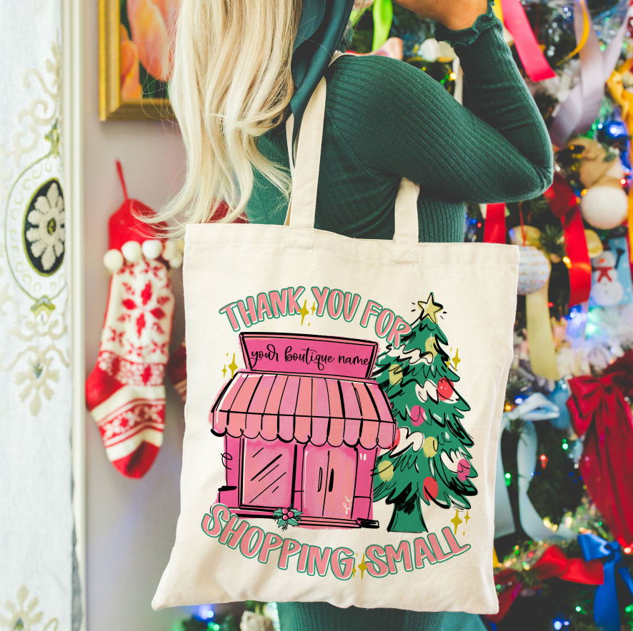 THANK YOU FOR SHOPPING SMALL CHRISTMAS BOUTIQUE WITH OFFSET