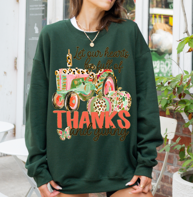LET OUR HEARTS BE FULL OF THANKS AND GIVING
