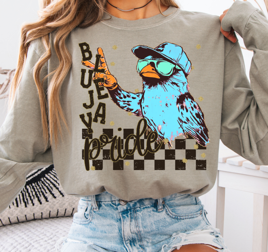 GRUNGE MASCOTS BLUEJAY