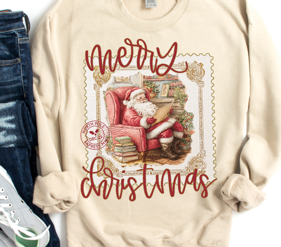 MERRY CHRISTMAS POSTAGE STAMP