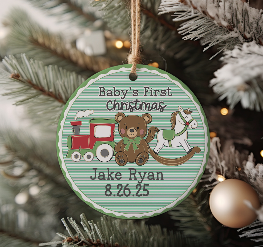 BABY'S FIRST CHRISTMAS GREEN