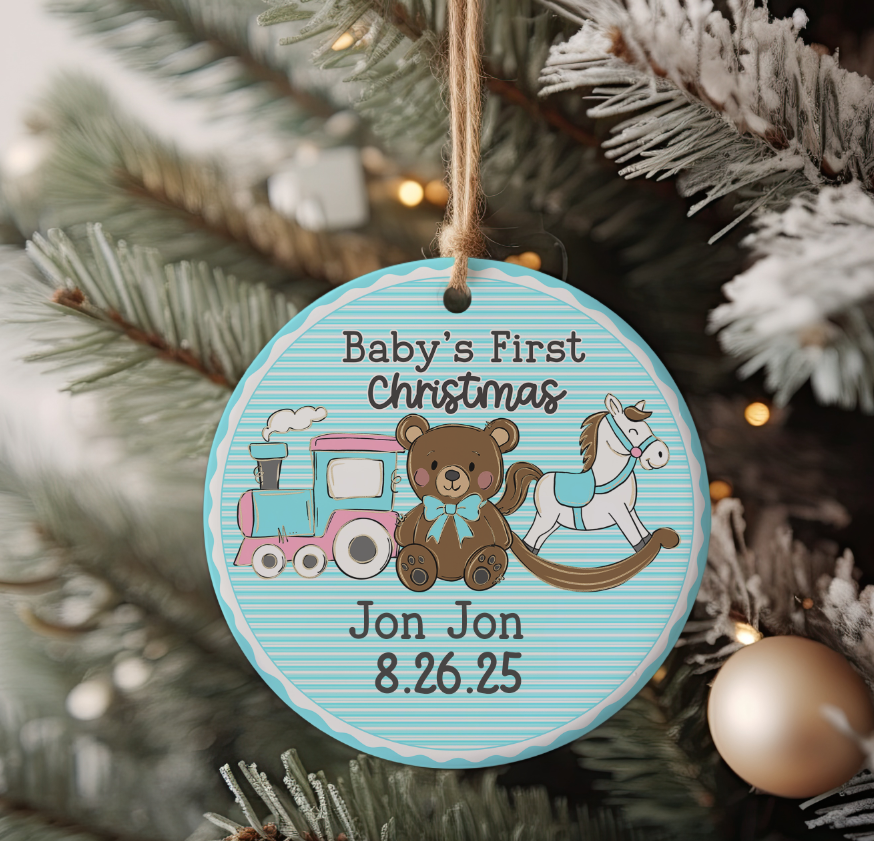 BABY'S FIRST CHRISTMAS BLUE